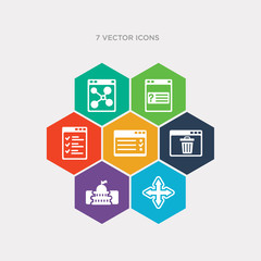 simple set of move arrows, hall, trash bin, elections icons, contains such as icons task list, answer, mesh and more. 64x64 pixel perfect. infographics vector