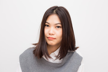 Fototapeta premium Smiling beautiful asian white collar women