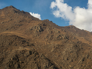 Car window scenery of Qinghai–Tibet railway in Tibet Autonomous Region, China.
