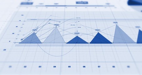 Stock Market Data Visualizations. Pie Charts And Graphs Showing Profits. 4K Animation