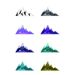 Set of Vector Mountain Icons