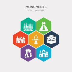 simple set of sacre coeur, imperial guardian lion, kaaba building, egyptian icons, contains such as icons medieval, maya pyramid, sagrada familia building and more. 64x64 pixel perfect. infographics