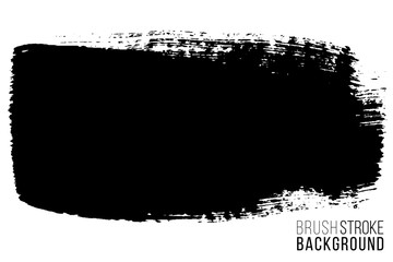 Fototapeta premium Vector hand drawn big brush stain. Monochrome ink painted stroke. Painted by brush black stain. Monochrome artistic backdrop. One color grungy background.