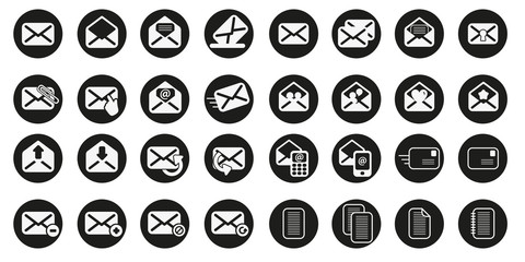 Set email icon vector logo illustration design - Vector
