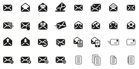 Set email icon vector logo illustration design - Vector