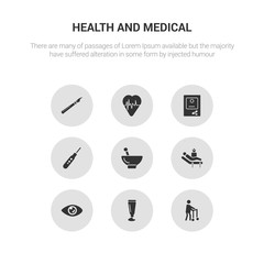 9 round vector icons such as lung, medical, medical book, medical checklist, file contains history, mask, report, result. lung, icon3_, gray health and icons