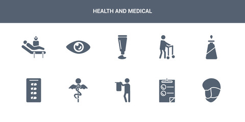 10 health and medical vector icons such as hospital bed, injury, intestine, intravenous, kidneys contains liver, lung, medical, medical book, checklist. health and icons