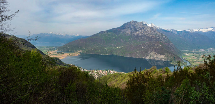 View of Mezzola Lake from Codera alps