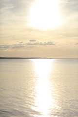 sunset sky and ocean nature background