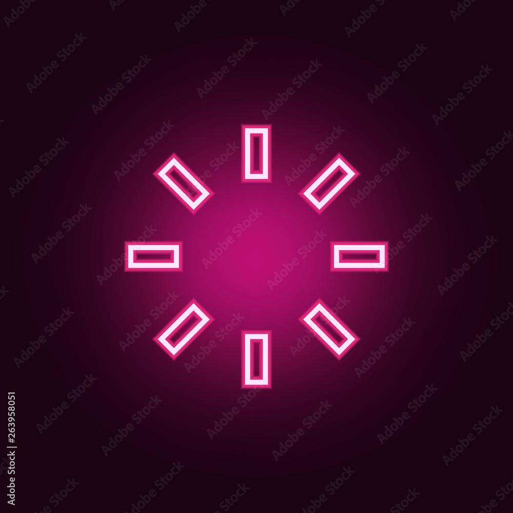 Poster the lights of a sun icon. elements of web in neon style icons. simple icon for websites, web design,
