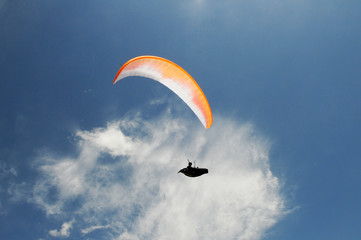 Paragliding.