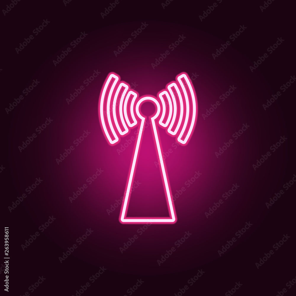 Aufkleber antenna icon. elements of web in neon style icons. simple icon for websites, web design, mobile app,