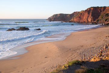 Fototapeta na wymiar Amado Beach; Algarve; Portugal