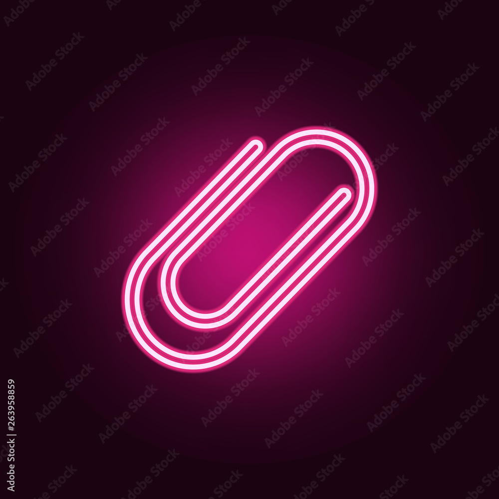 Poster clip icon. elements of web in neon style icons. simple icon for websites, web design, mobile app, in