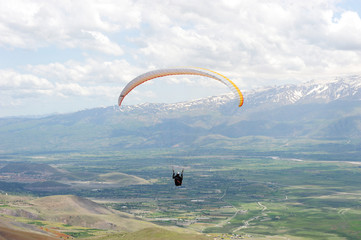 Paragliding.