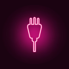 electrical plug icon. Elements of Web in neon style icons. Simple icon for websites, web design, mobile app, info graphics