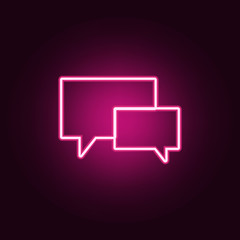 Fototapeta premium communication bubbles icon. Elements of Web in neon style icons. Simple icon for websites, web design, mobile app, info graphics