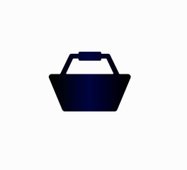 Shopping cart web icon, shopping time. Flat vector icon for smartphone or web site.