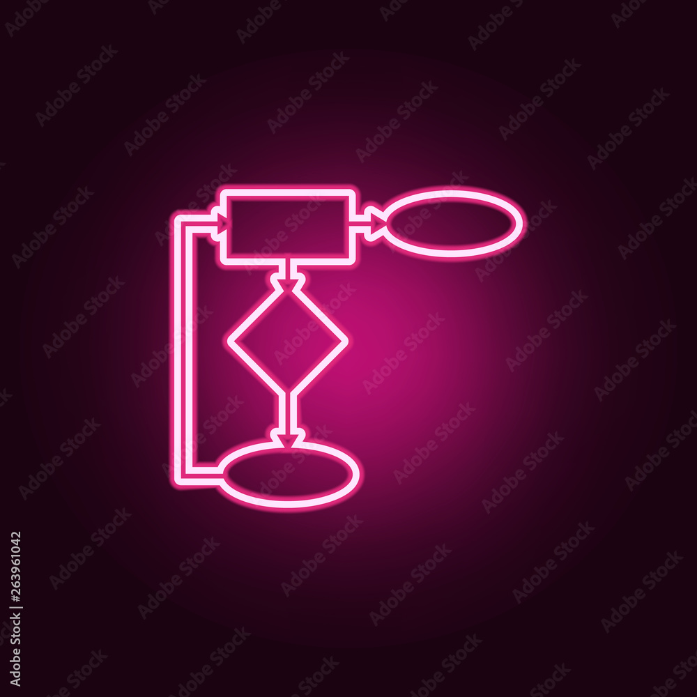 Poster graphic scales icon. elements of web in neon style icons. simple icon for websites, web design, mobi
