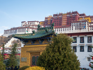 View of the Potala Palace in Tibet Autonomous Region, China.