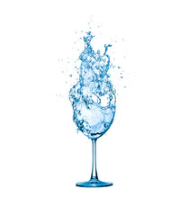 glass of water splash.