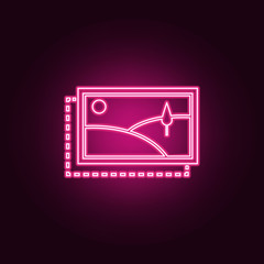 content placement icon. Elements of Web Development in neon style icons. Simple icon for websites, web design, mobile app, info graphics