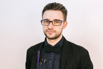 Handsome man over isolated background