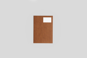 Blank envelopes , isolated on white with soft shadows. Front and back side.Moc-kup.