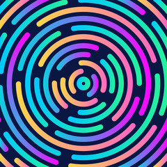 Circular background in 80s style
