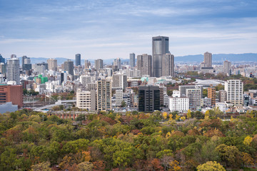 Aerial view of Osaka, Japan