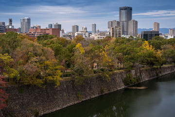 Aerial view of Osaka, Japan