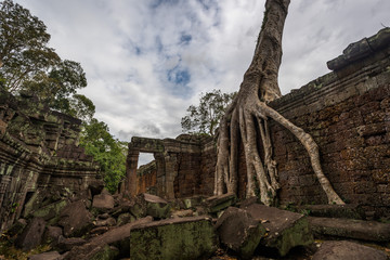 Prasat Preah Khan temple, in Siem reap, Cambodia