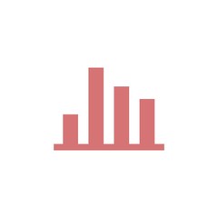 Simple graph monochrome icon.- vector