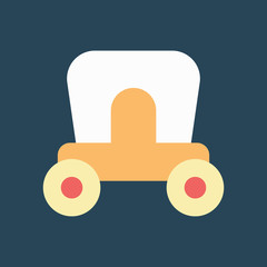 Color icon horse carriage