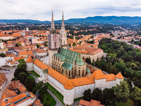 cathedral of zagreb old european gothic church