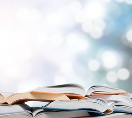Books collection  isolated on  background.