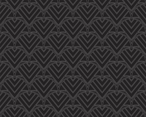 Seamless Art Deco Pattern. Vintage geometric minimalistic background. Abstract Luxury Illustration.