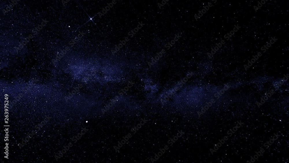 Wall mural traveling towards a galaxy in outer space