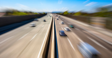 busy highway traffic 