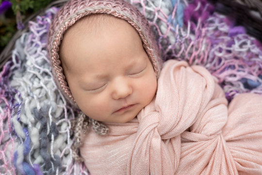 newborn child. newborn photo shoot . newborn baby in flowers