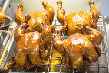 Roast chicken ready to eat street food 