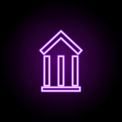 bank neon icon. Elements of business set. Simple icon for websites, web design, mobile app, info graphics