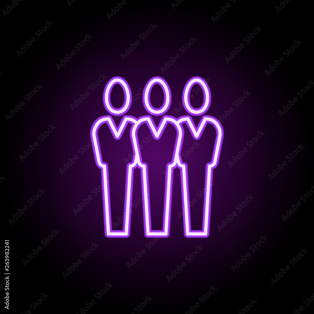 Poster workers neon icon. elements of business set. simple icon for websites, web design, mobile app, info 