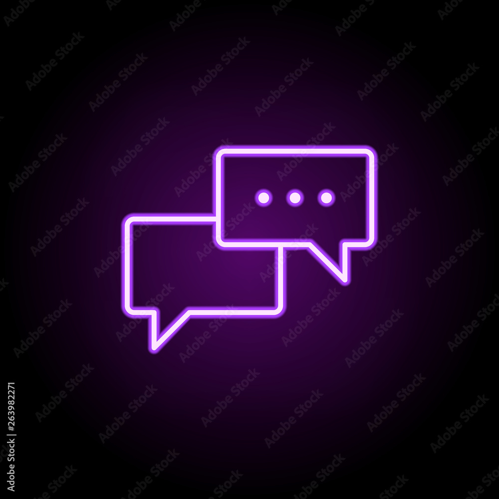 Poster dialog neon icon. elements of business set. simple icon for websites, web design, mobile app, info g