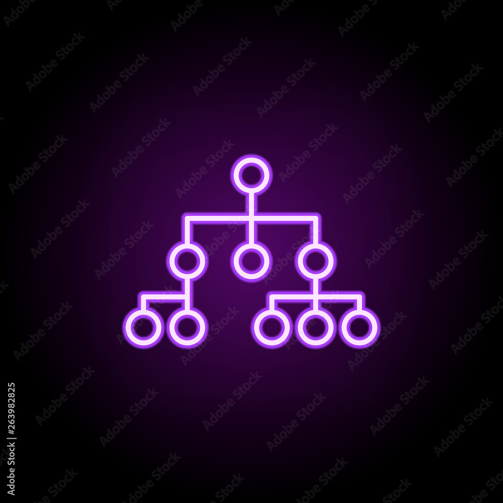 Aufkleber network of workers neon icon. elements of business set. simple icon for websites, web design, mobile