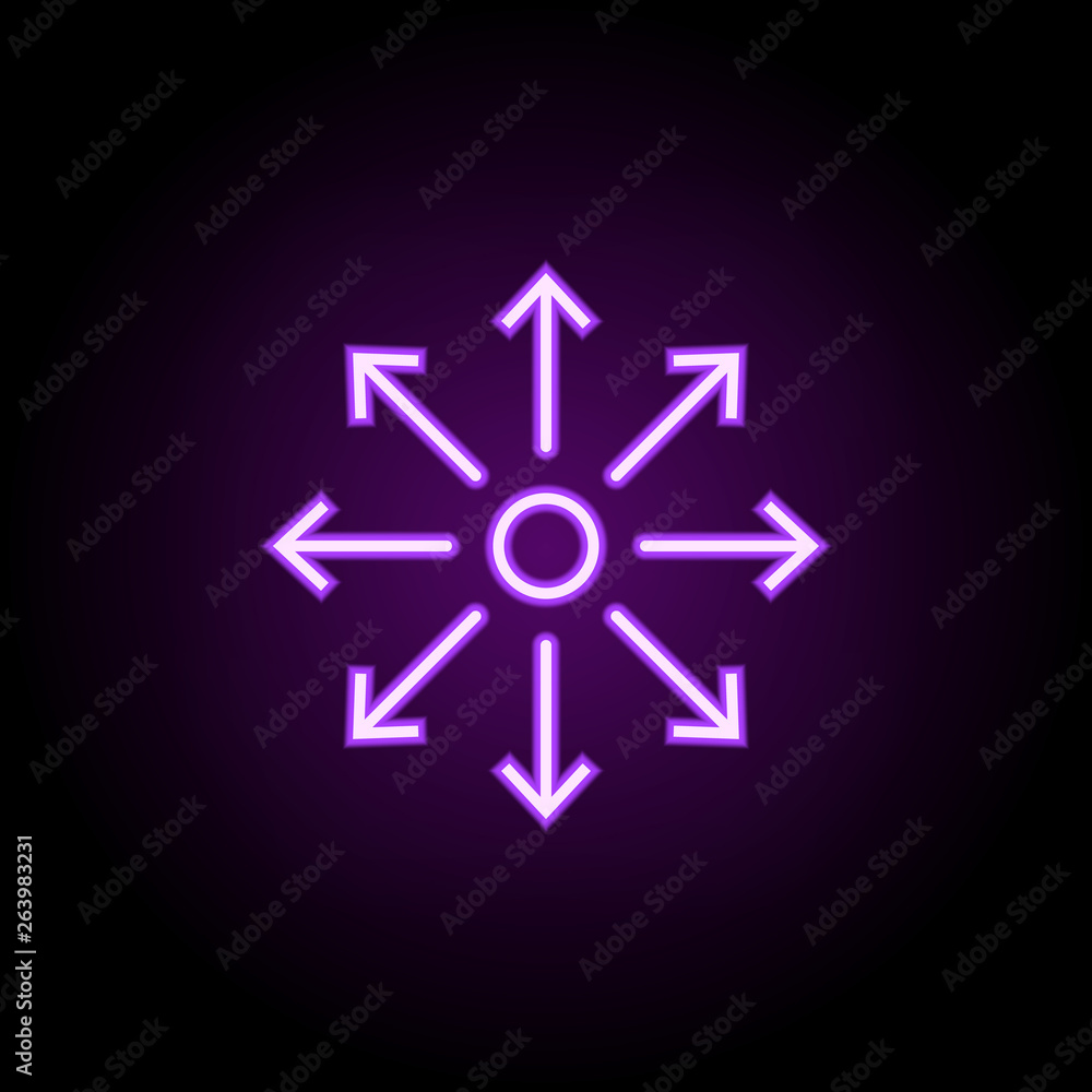 Poster direction neon icon. elements of business set. simple icon for websites, web design, mobile app, inf