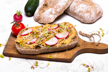 Tealthy breakfast: tasty sandwiches