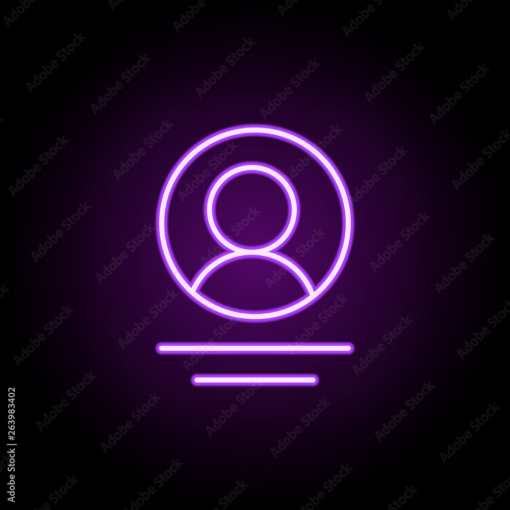 Poster user neon icon. elements of business set. simple icon for websites, web design, mobile app, info gra