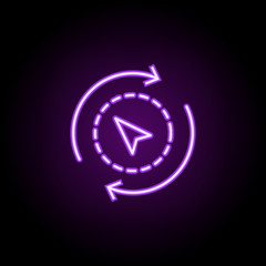 compass neon icon. Elements of business set. Simple icon for websites, web design, mobile app, info graphics