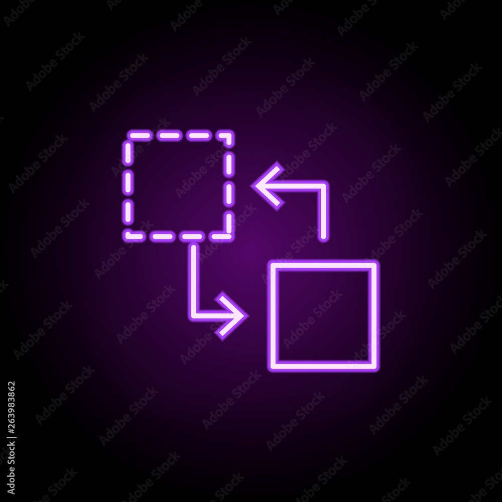 Poster replacement of work neon icon. elements of business set. simple icon for websites, web design, mobil